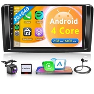 Rádio Automotivo Android 13 Carplay 2G+64G para Mercedes Benz GL ML W164 X164 (2005-2011) - Tela 9" HD - imagem 2