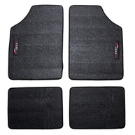 Tapete Automotivo Emborrachado Universal Uno Mobi Strada 4 Peças Logo Bordado Couro Preto - imagem 1