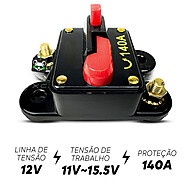 Disjuntor Chave 140A Svart 12V: Proteção Total para Som Automotivo - imagem 2