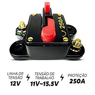 Disjuntor Chave 250A Svart: Proteção Total para Som Automotivo - imagem 2