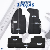 Jogo de Tapetes Automotivos Emborrachados Personalizado para Fusca (3 Peças) com Logo Bordado - Todos os Anos (1951-1996) - imagem 3