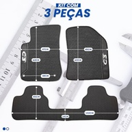 Jogo de Tapetes Automotivos Emborrachados 3 Peças para Citroën C3 (2013-2017) - Proteção e Estilo - imagem 3