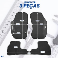 Jogo de Tapetes Automotivos Emborrachados Premium para VW Fox 2014-2016 (3 Peças) - imagem 3