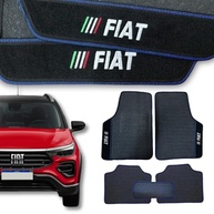 Jogo de Tapetes Automotivos Emborrachados Universal Fiat Azul 5 Peças - Proteção e Estilo - imagem 2