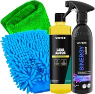Kit Essencial Lava Autos e Coating Spray Sinergy Paint Vonixx: Brilho e Proteção Profissional - imagem 1