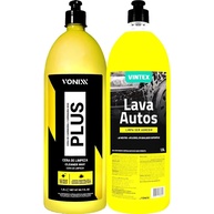 Kit Essencial Estética Automotiva: Shampoo Lava Autos 1,5L + Limpadora Plus 1,5L Vonixx - imagem 1