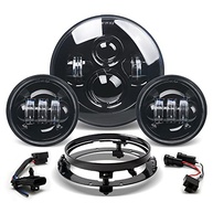 Kit Faróis de Neblina LED 18cm Auxiliares para Harley Davidson Road King, Electra Glide e Softail - imagem 2