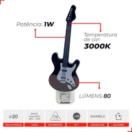 Abajur Guitarra: Luz Noturna Aconchegante 1W Avant - imagem 2