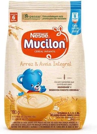 Mucilon Arroz e Aveia Sachet 180g - imagem 1