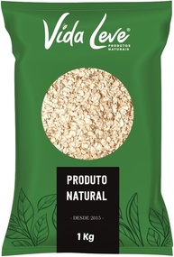 Aveia em Flocos, Natural, 1kg, Rica em Fibras e Vitaminas Vida Leve - imagem 1