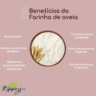 Farinha de aveia *SEM GLUTEN* livre de contaminação cruzada ou traços de glúten - 500 g - imagem 5