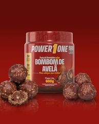 Pasta de Amendoim Bombom de Avelã - (Power1One) 600g - imagem 1