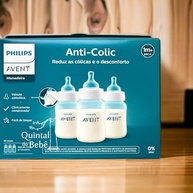 Kit Triplo Mamadeira Anti-Cólica 260ml 1m+ - Philips Avent SCY103/03 - imagem 5
