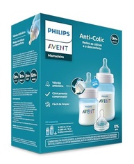 Philips Avent Kit Duplo Mamadeira Anti-colic 125ml + 260ml + Bico Extra 6m+ Azul SCY119/15 - imagem 3