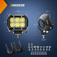 Farol de Milha LED Off Road 18W: Iluminação Potente e Durável para Sua Aventura - imagem 3