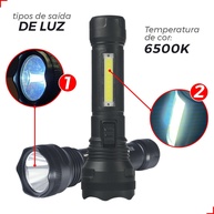 Kit 2 Lanternas Adventure Recarregável LED 3W: Iluminação Confiável para Aventuras - imagem 2