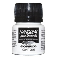 TINTA NANKIN 25ML CORFIX AVULSO BRANCO 301 - imagem 1