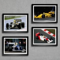 Kit 4 Quadros Ayrton Senna F1 - Decoração Automobilística Premium - imagem 2