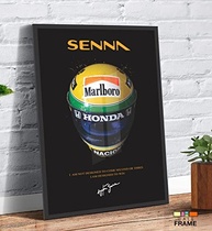 Quadro Decorativo Ayrton Senna 90x60cm - Moldura Preta com Acrílico Cristal - imagem 3