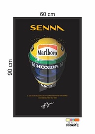 Quadro Decorativo Ayrton Senna 90x60cm - Moldura Preta com Acrílico Cristal - imagem 4