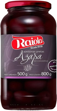 Azeitonas pretas azapa Raiola 500g - imagem 1