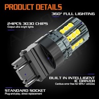 Lâmpadas LED Reversíveis 3157 AZQOP: 300% Mais Brilho para Chevy Silverado/GMC Sierra 1500/2500 (1999-2013) - imagem 3