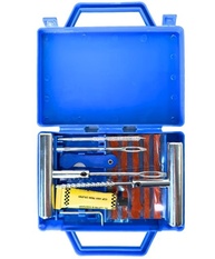 Kit Reparo Pneu 12 Peças c/ Maleta Azul - Solução Rápida para Carro, Moto e Bike - imagem 1