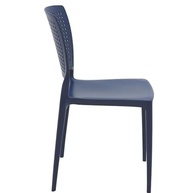 Cadeira Tramontina Safira Azul Yale - Polipropileno e Fibra de Vidro, Empilhável e Resistente até 182kg - imagem 4
