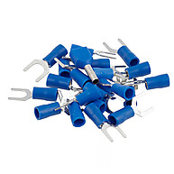 Terminais Elétricos: Kit 100 Forquilhas 2,5mm Azul - imagem 2