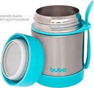 Kit Infantil Garrafa Térmica + Pote Térmico Bebê Azul - Manutenção de Temperatura Segura - imagem 3