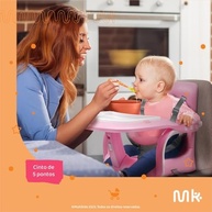 Cadeira de Alimentação Portátil Lollipop 6M+ 15KG Azul Multi Baby - Conforto e Segurança em Qualquer Lugar - imagem 4