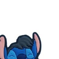 Kit Porta Crachá Stitch Retrátil + Porta Cartão Azul - imagem 1