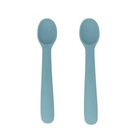 Kit com 2 Colheres de Silicone Azul Sonho - Segurança e Conforto para Bebês - imagem 2
