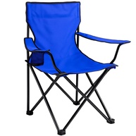 Cadeira Dobrável com Apoio de Braço e Porta-Copos - Azul Claro | Ideal para Praia, Camping e Pesca - imagem 1