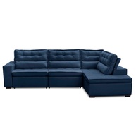 Sofá de Canto Retrátil Virginia: Conforto Azul! - imagem 2