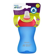 Copo de Transição com Bico de Silicone 9M+ Philips Avent SCF802/01 Azul e Vermelho - Livre de BPA - imagem 1