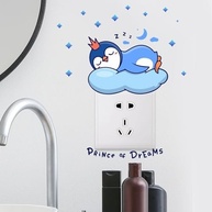 Decalque Luminoso Pinguim Dormindo: Ilumine seu Quarto com Charme Azul! - imagem 3