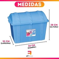 Baú Infantil Azul 43L - Organize com Estilo e Segurança - imagem 4