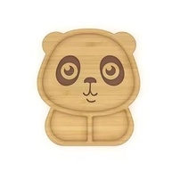 Prato em Bambu Formato Urso com Divisórias e Ventosa Azul - Seguro e Sustentável para Refeições Divertidas - imagem 2
