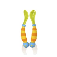 Talheres Divertidos Nuby Azul - Seguros, Ergonômicos e Livres de BPA - imagem 1