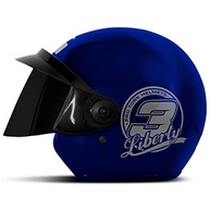 Capacete Aberto Pro Tork Liberty 3 Solid Azul Tam. 56 com Viseira Fumê - Segurança e Estilo - imagem 2