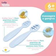Lolly Kit Colher Treinamento Dippy Azul - Massagem Gengival e Introdução Alimentar - imagem 3