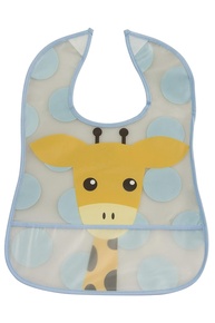Girotondo Baby Babadores Girafa Impermeáveis - 2 Unidades Azul | Proteção e Estilo para Refeições - imagem 1