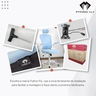 Cadeira Ergonômica de Escritório com Estofado em Malha Azul - Conforto e Saúde para Longas Jornadas - imagem 4