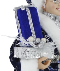 Mrs. Papai Noel Azul Brilhante - Estátua de Natal Elegante 40,6 cm - Decoração Refinada para Sua Casa - imagem 3