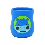 Copo Anatômico em Silicone 120ml Hipopótamo Lucas Azul - Seguro e Ergonômico para Bebês - imagem 2