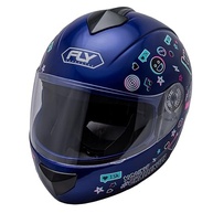 Capacete Moto Infantil Fly Young Live Azul Brilhante - Segurança e Estilo para Pequenos Aventureiros! - imagem 4