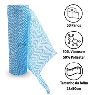 Pano Multiuso Bobina Perfex 28cm x 25m - 50 Unidades Azul | Lavável, Reutilizável e Versátil para Limpeza Total - imagem 4