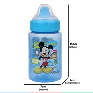 Copo Disney Baby Go 340ml com Tampa e Válvula Redutora de Pingos - Azul - imagem 3