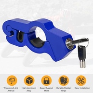 Trava Antifurto Guidão Moto Universal - Segurança Máxima e Design Ajustável (Azul) - imagem 4